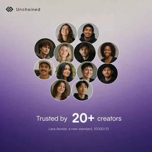 Unchained ad creative made with Kelpi